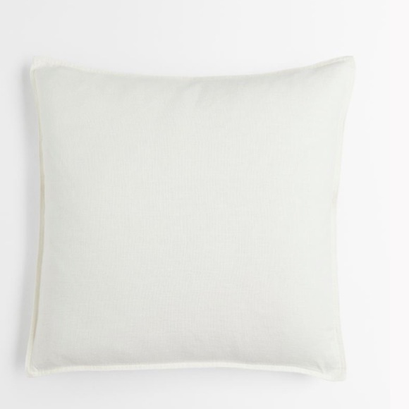 H&M Accents Washed Linen Pillow Cover In White Poshmark